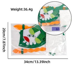 DIY St. Patrick's Day Deko-Set aus Filz mit Zwergen-Motiv, Maße 34cm x 20cm, Gewicht 36,4g