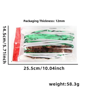 Detail von grün und bronze glitzernden Fransen-Vorhängen verpackt mit 12mm Dicke
