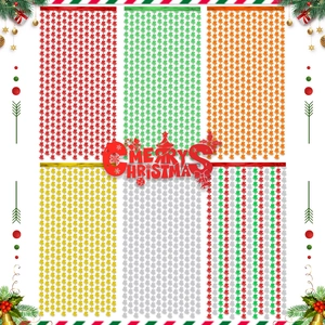 Metallic Christmas Bell Tinsel Curtain Shiny Tassel Backdrop For Party Decoration Holiday Background Props PET Wall Decor
