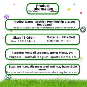 Details zur schottischen Premiership-Fußballbrille aus PP- und Filzmaterialien