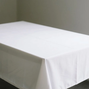 Thick white disposable rectangular tablecloth 137x183cm for birthday party decorations