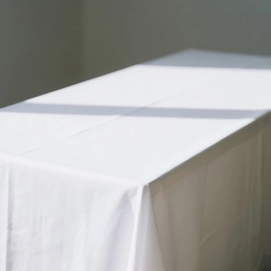 Minimalist white checkered disposable PE tablecloth for birthday parties and dessert tables