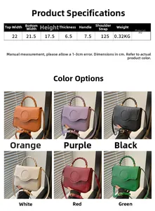 Detailed view of crocodile pattern PU leather crossbody bags in six vibrant colors