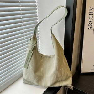 Sac Cabas Grande Capacité pour Femmes en Cuir Synthétique Plissé Sac Hobo Minimaliste pour École Déplacement