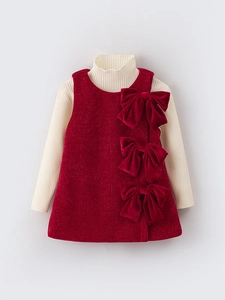Vestido de Princesa para Niñas Rojo Vino con Lentejuelas de Malla Tutu para Fiesta de Año Nuevo Navidad Vestido Formal con Moño