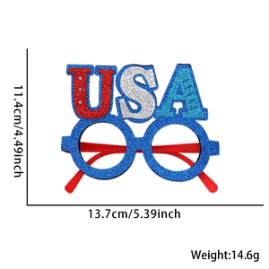Glitter USA letter party glasses in red white and blue for Independence Day celebration