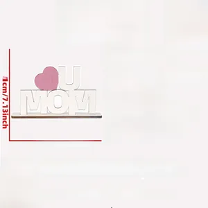 Detailed size and weight parameters of the wooden U MOM Mother's Day tabletop ornament