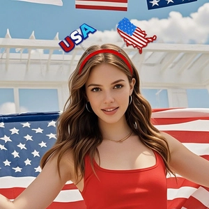 Serre-tête drapeau USA avec étoiles et rayures patriotiques pour fête nationale américaine