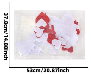 Mother's Day felt wall stickers set in packaging with hearts and Cupid designs 53x37cm