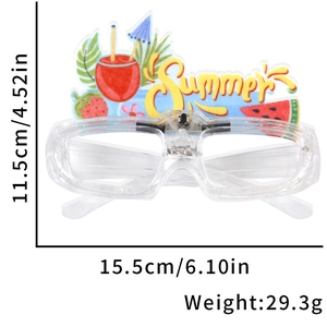 LED Καλοκαιρινά Γυαλιά Φλαμίνγκο 15.5cm x 11.5cm για Πάρτι και Χαβανέζικο Θέμα