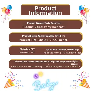Detailed size specifications for PET tinsel fringe party shawl measuring 79x51cm