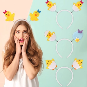 Easter headband set with chick and egg designs for kids party decoration and costume