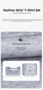 Detail view of skin-friendly breathable grey cotton fabric with lace bow and round neck
