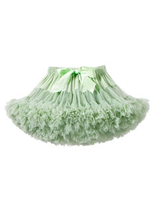 Girls Fluffy Tutu Skirt Layered Mesh Princess Skirt With Bow Decorative Tulle Pettiskirt For Party Dance Celebration