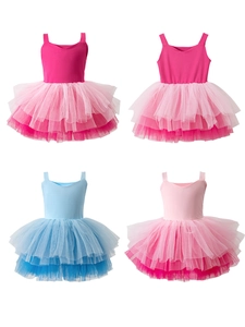 Girls Ballet Tutu Dress Toddler Dance Costume Sleeveless Mesh Performance Dress Princess Party Dress For Girls Dancewear