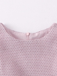 Pink sequin girls' princess dress featuring a seamless back zipper and premium lining