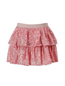 Girls Sequin Princess Skirt Tiered Tulle Tutu With Cotton Lining Elastic Waist Summer Party Skirt For Kids Fashion Bottoms