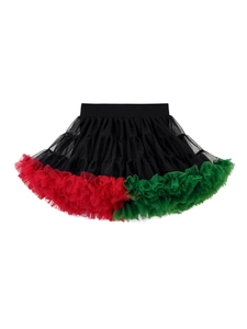 Bunter Tutu-Rock für Mädchen mit schwarzem Gummibund für festliche Anlässe