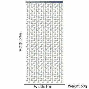 Silver laser boot pattern curtain backdrop for party decoration, 2m height and 1m width
