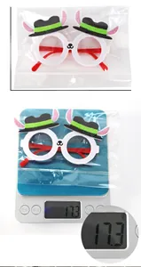 Detailed size specifications and weight measurement of Easter bunny ear party glasses