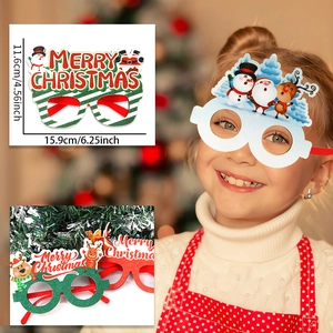 Weihnachtsparty Brille mit Weihnachtsmann und Rentier für festliche Fotorequisiten