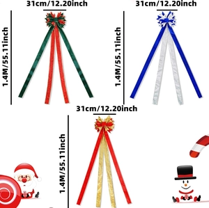 Large 1.4m Christmas velvet bow with glitter finish for tree and home decoration