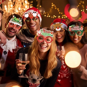 Lunettes de fête de Noël avec renne et lettres Merry Christmas pour accessoires photo