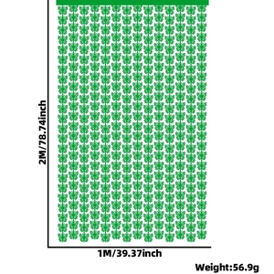 Detailed view of green butterfly fringe curtain with 1x2m dimensions for party decor