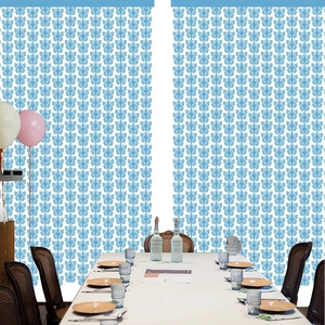 Light blue 2m butterfly foil fringe curtain for birthday party backdrop decorations