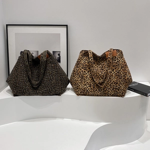 Leopard Print Large Capacity Composite Fabric Tote Bag For Women Fashion Casual Shoulder Bag For Commuting Daily Shopping Handbag