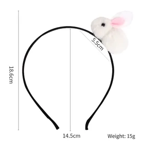 Easter plush bunny headband for holiday party decor with 15g lightweight design