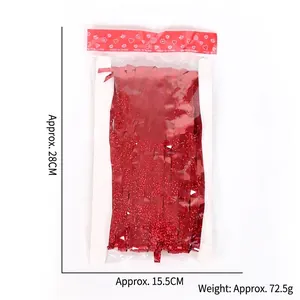 Sparkly red laser fringe curtain decoration for parties, 2.5m height PET foil backdrop