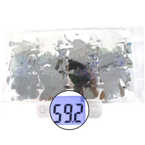 Weight measurement of 1x2m laser silver butterfly rain curtain party backdrop in packaging