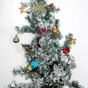 Festive Christmas Ornaments Metallic Bells Glitter Balls Mini Gift Boxes Pinecones For Holiday Home Celebration Decoration