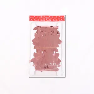 Rose gold star foil fringe curtain in retail packaging measuring 26cm x 15cm size