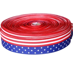 Independence Day decor ribbon with American flag star and stripe patterns in 2m roll