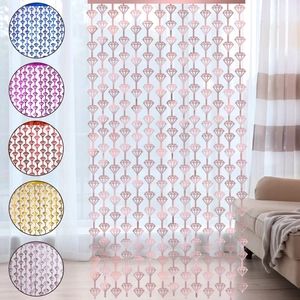 Rideau de fête 2m or rose évidé en forme de diamant avec plusieurs options de couleurs