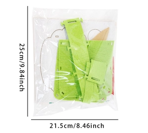 DIY Weihnachts-Filztasche Set mit Weihnachtsmann-Elch-Motiven und Maßangaben