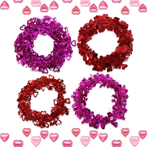 Ghirlanda di Filamenti a Cuore per San Valentino Romantica Rossa Magenta in Filo di Ferro per Matrimonio Festa Casa Parete Decorazione
