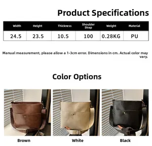 Detailed size specifications for minimalist PU leather tote bag with dimensions and weight