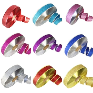 2m metallic glitter ribbons in 9 colors for Christmas tree and DIY bow decorations