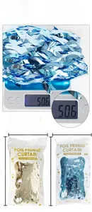 Foil fringe curtain product dimensions and weight details for party decorations