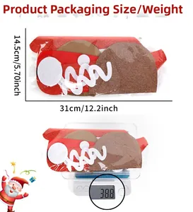 Detailed view of Christmas packaging size 31x14.5cm and product weight 38.8g measurement