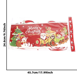 Weihnachtsmann und Schneemann Banner Türdeko in festlicher roter Verpackung