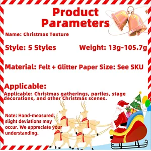 Cartoon felt Santa Claus and snowman door stickers for Christmas wall decorations