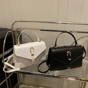 Petit Sac Carré à Rabat Minimaliste en Similicuir PU pour Femme Printemps 2025 Sac à Main de Mode Commuter à Bandoulière
