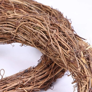 Handcrafted crescent moon-shaped natural grapevine wreath base for Easter home decor