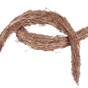 Natural crescent moon grapevine wreath for DIY crafts and home festival decoration