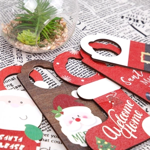 Weihnachtliche Türhänger aus Holz mit Weihnachtsmann- und Schneemannmotiven für Feste