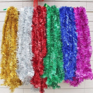Lot de guirlandes de Noël métalliques de 2m en six couleurs pour décoration de fête
